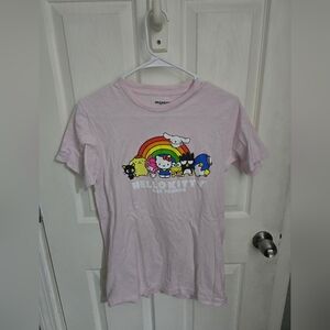 Hello Kitty and Friends by Sanrio Unisex 100% Cotton Graphic Tee Pink Size Small